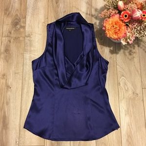 NWOT Silk Cowl Neck Sleeveless Blouse XS